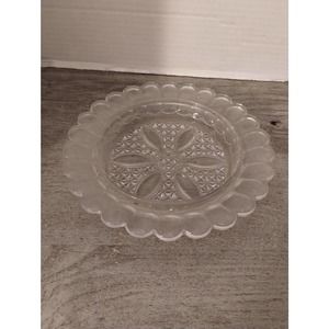 7 1/2" Antique EAPG Pressed Glass Dish Oregon Beaded Loop US Glass